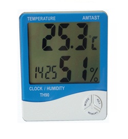 Đồng hồ kỹ thuật số đo độ ẩm, nhiệt độ, Thời gian & Lịch HMTH90